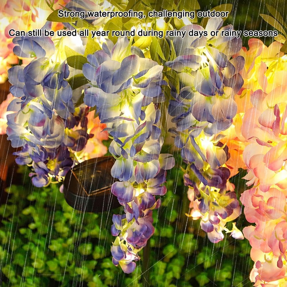 Homero Solar Wisteria Garden Dual Lighting Modes Lights (Multicolor)