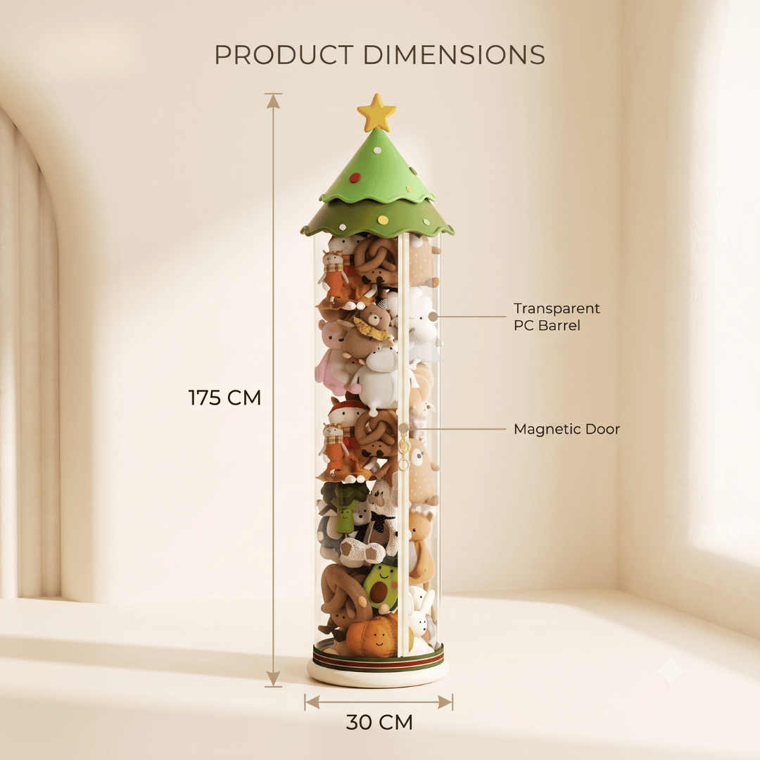 Clear Vertical Christmas Toy Tower Organizer