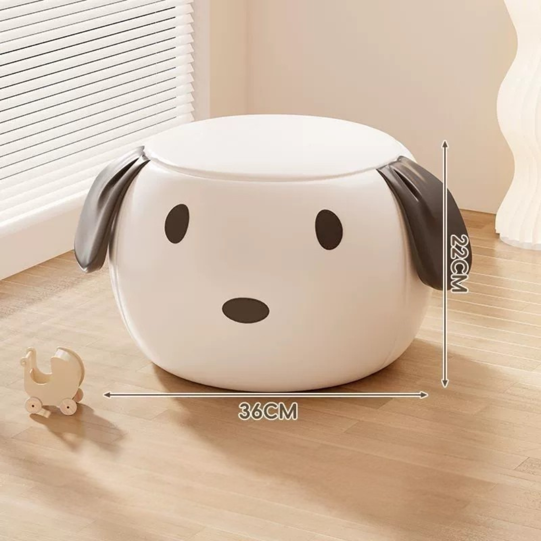 HOMERO Animal Shaped Footstool with Padded Plush Seat