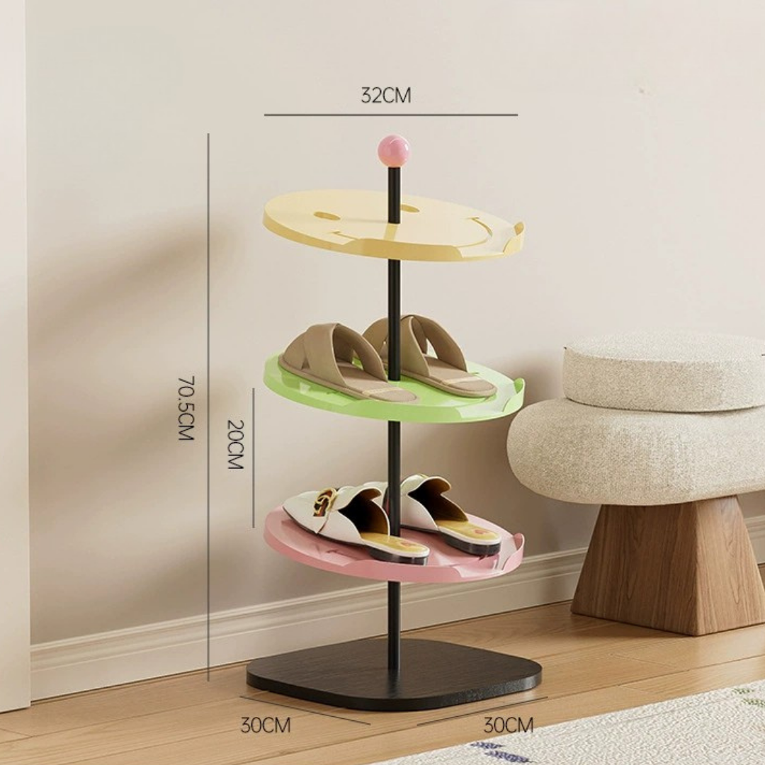 Homero Multi-Layer Smiley PET Wood Shoe Rack
