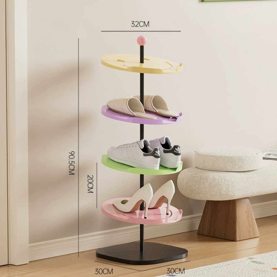 Homero Multi-Layer Smiley PET Wood Shoe Rack