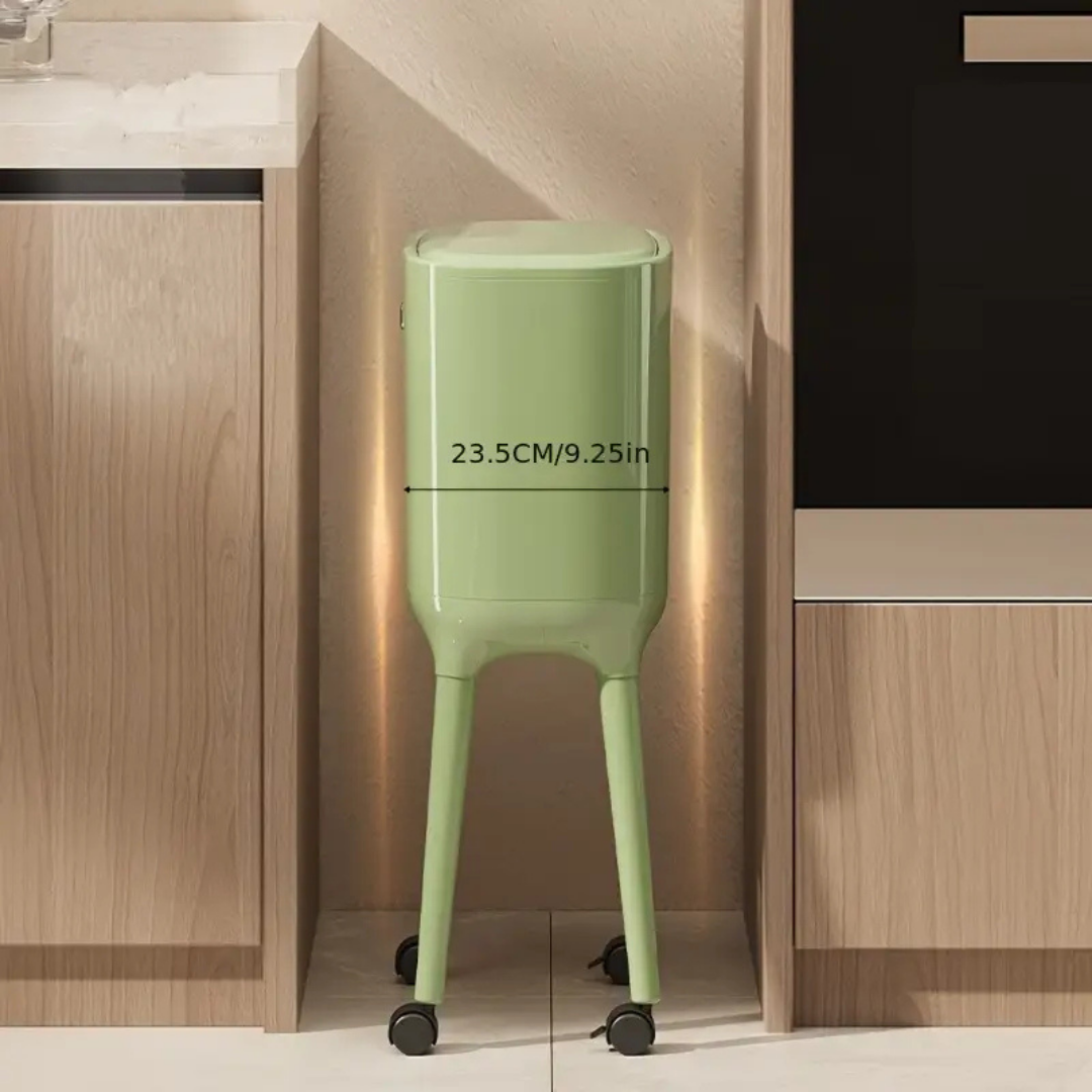 HOMERO Nordic Style High Foot Push Lid Trash Can - 16L