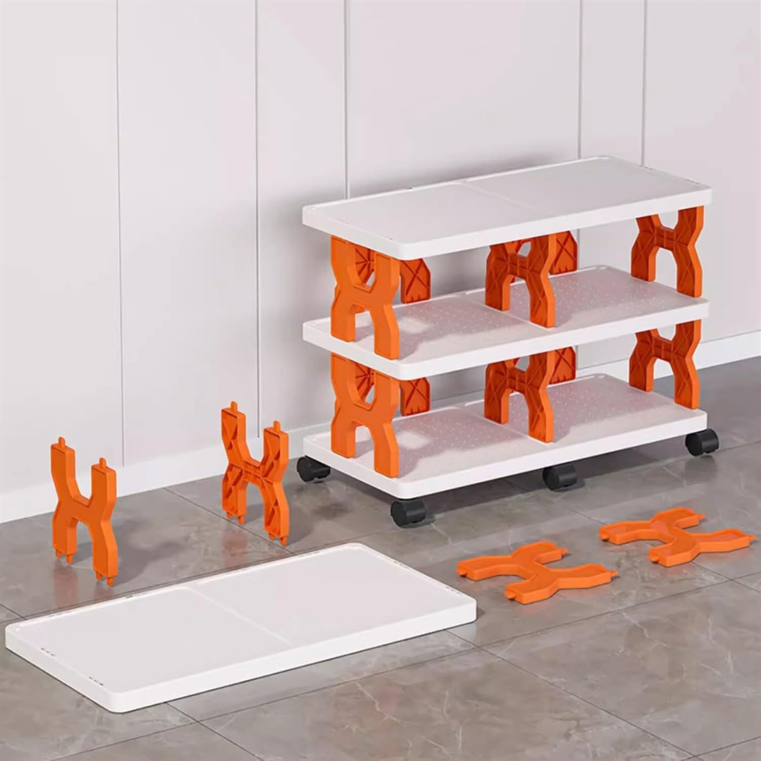 Homero Stylish Multi-Layer Storage Organizer and Shoe Rack with Wheels