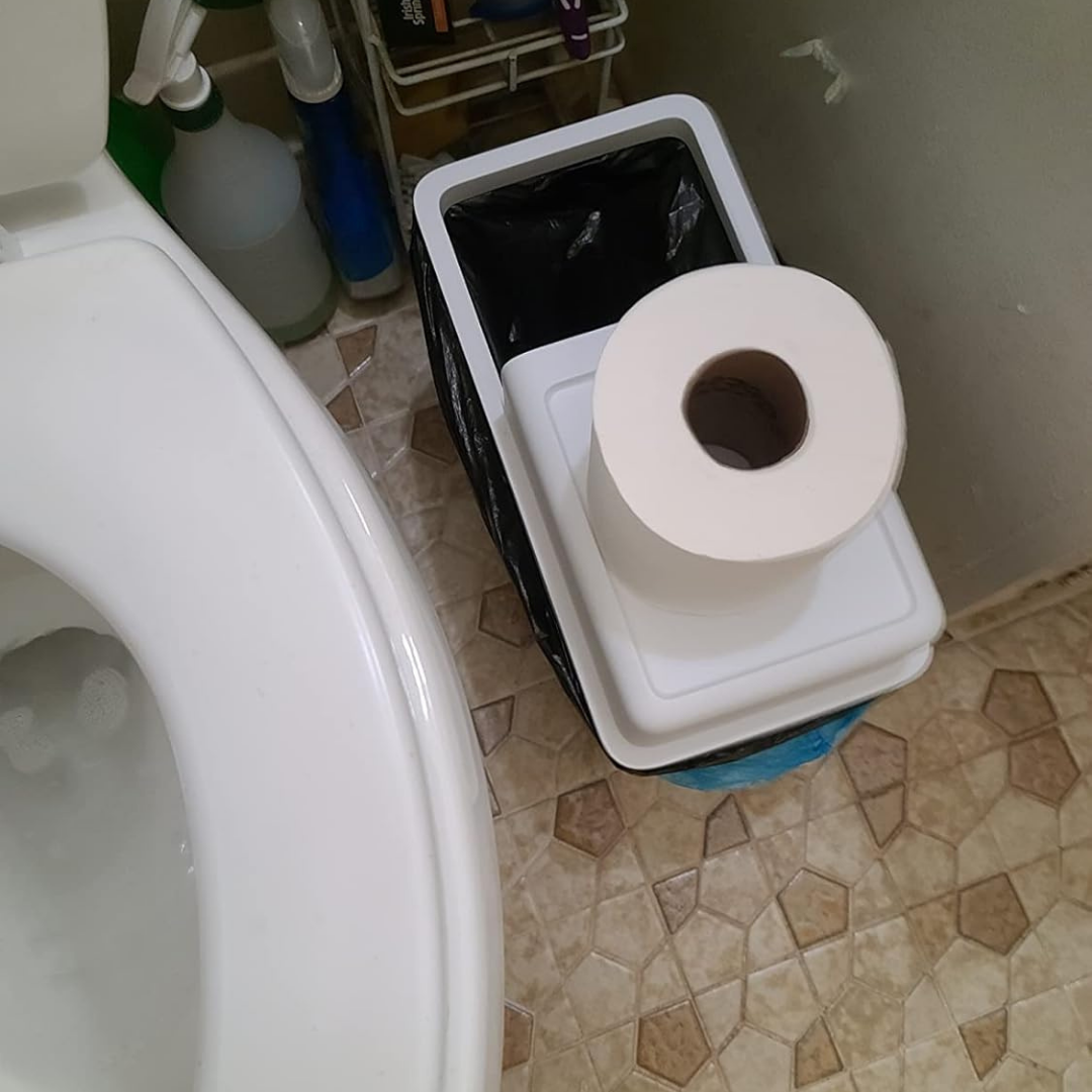 HOMERO Slim Bathroom Odor-Locking Trash Can - 14L