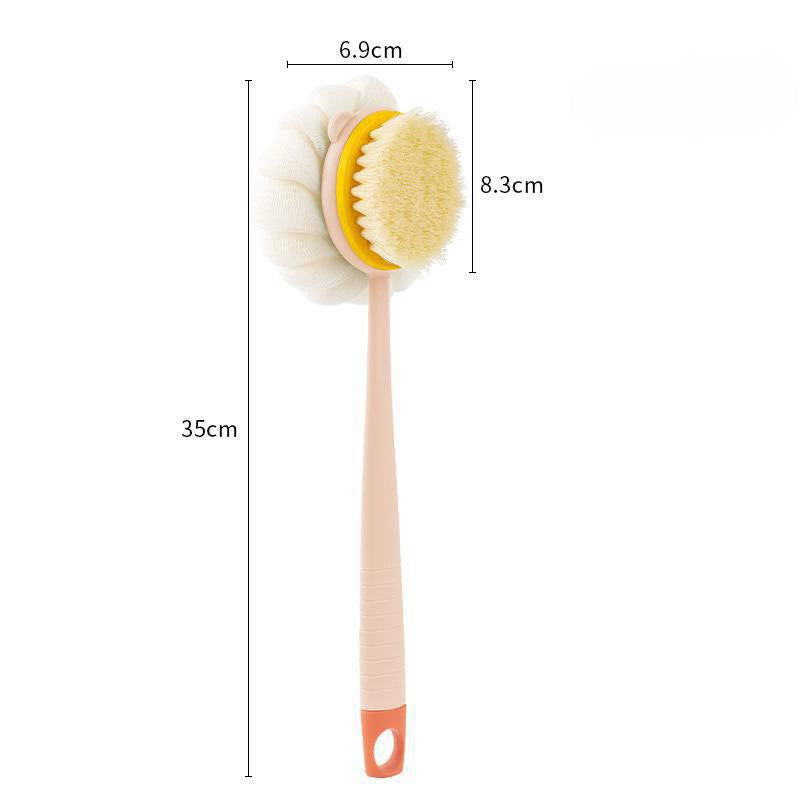 Double-Sided Wet and Dry Long Handle Shower Brush