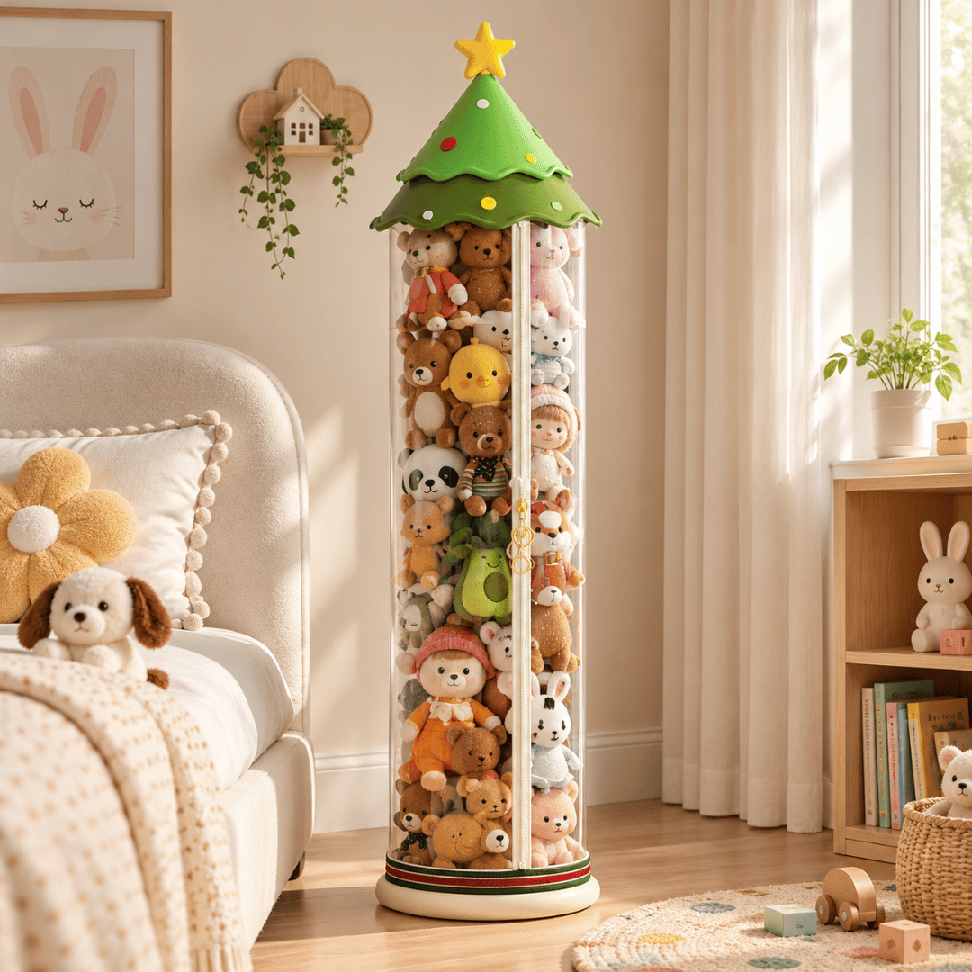 Clear Vertical Christmas Toy Tower Organizer