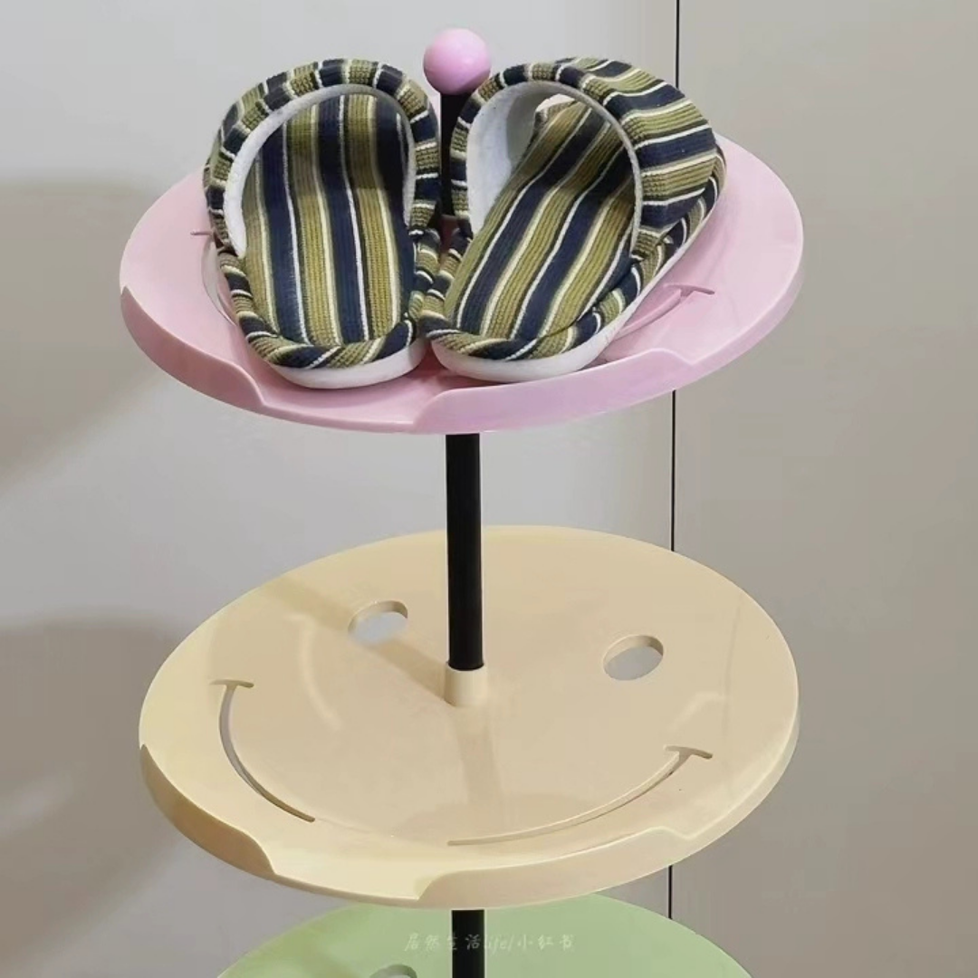 Homero Multi-Layer Smiley PET Wood Shoe Rack