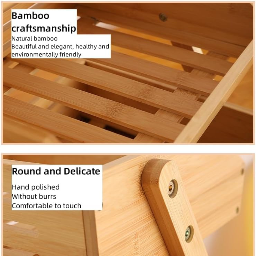 HOMERO 3-Tier Design Multipurpose Bamboo Storage Rack