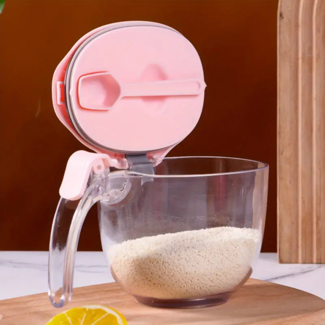 HOMERO Elegant Flip Lid Design Magnetic Spoon Spice Storage Box