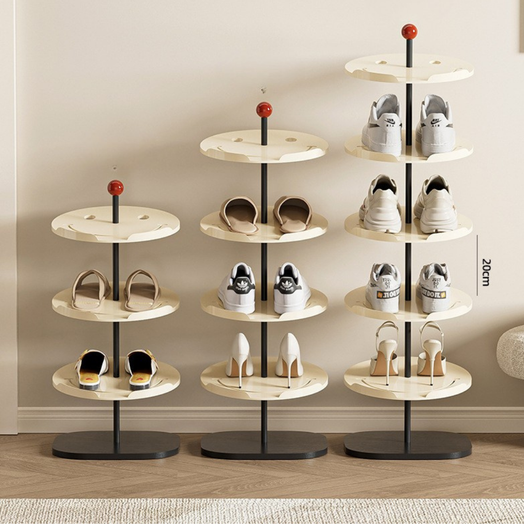 Homero Multi-Layer Smiley PET Wood Shoe Rack
