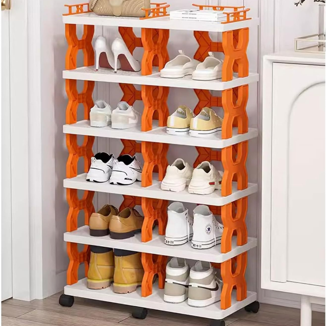 Homero Stylish Multi-Layer Storage Organizer and Shoe Rack with Wheels