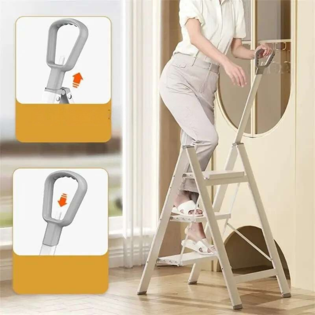 HOMERO Premium Aluminum Portable Folding Step Ladder