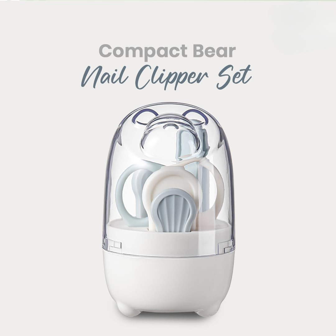 4-in-1 Baby Grooming Kit with Nail Clipper Scissor Filer Tweezer