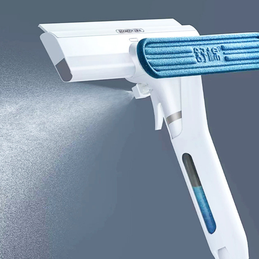 2 in 1 Window Glass Cleaning Wiper with Spray Bottle