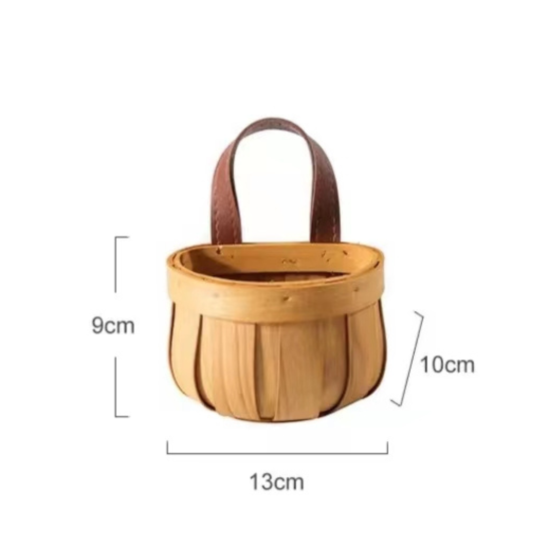 Homero Multi-Purpose Wooden Wall Hanging Storage Basket
