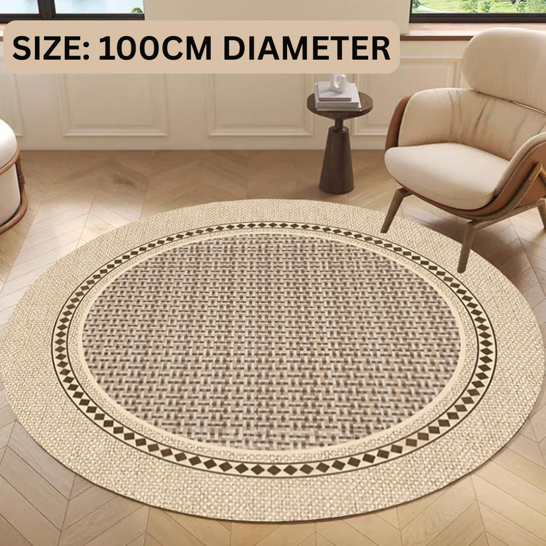 HOMERO Luxurious Round Modern Minimalist Rug 100cm