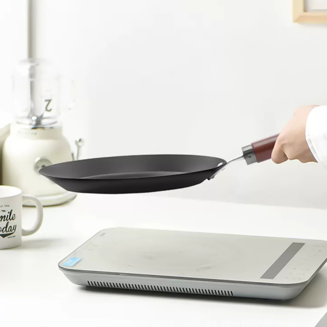 Homero High Purity Iron Multi-Purpose Pan Flat Open Design 26CM Diameter