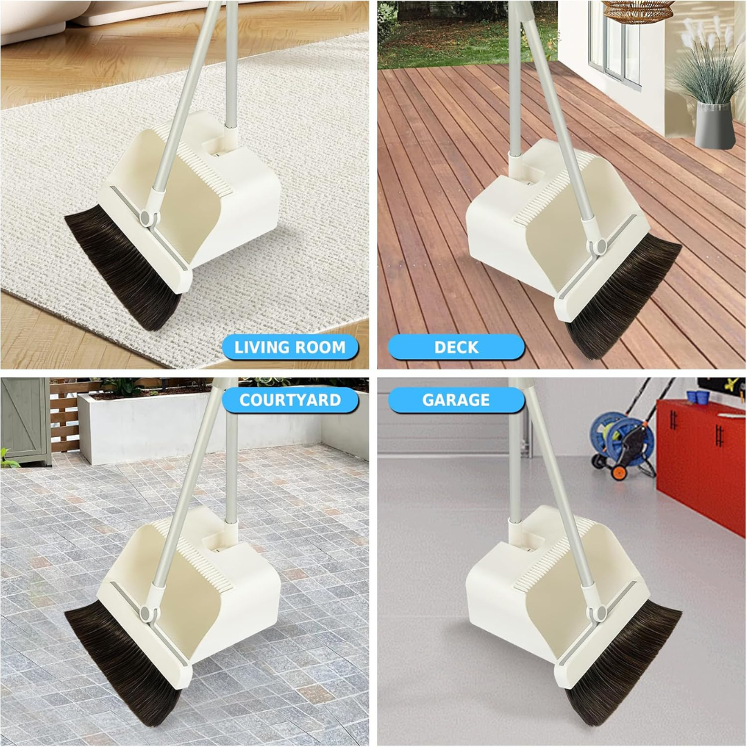 3 in 1 Magnetic 180 Degree Rotating Broom Head Dustpan with Spill Control