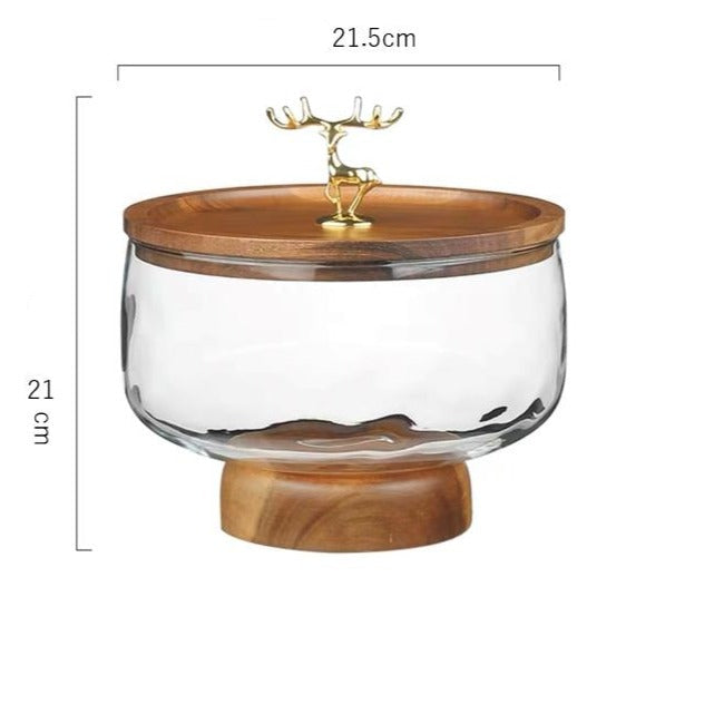 Elegant High Foot Glass Fruit Plate for Home & Kitchen Decor
