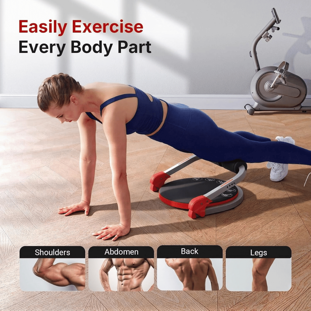 Adjustable Full Body Abdominal Workout Machine with Automatic Rebound