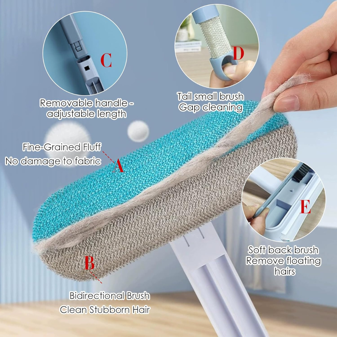Long Handle Multi Surface Cleaning Tool & Pet Hair Removal Brush
