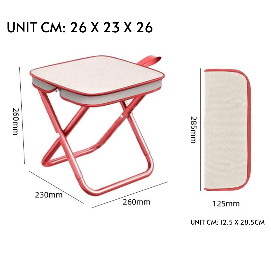 Homero Portable Foldable Camping Chair with Carry Zipper Bag