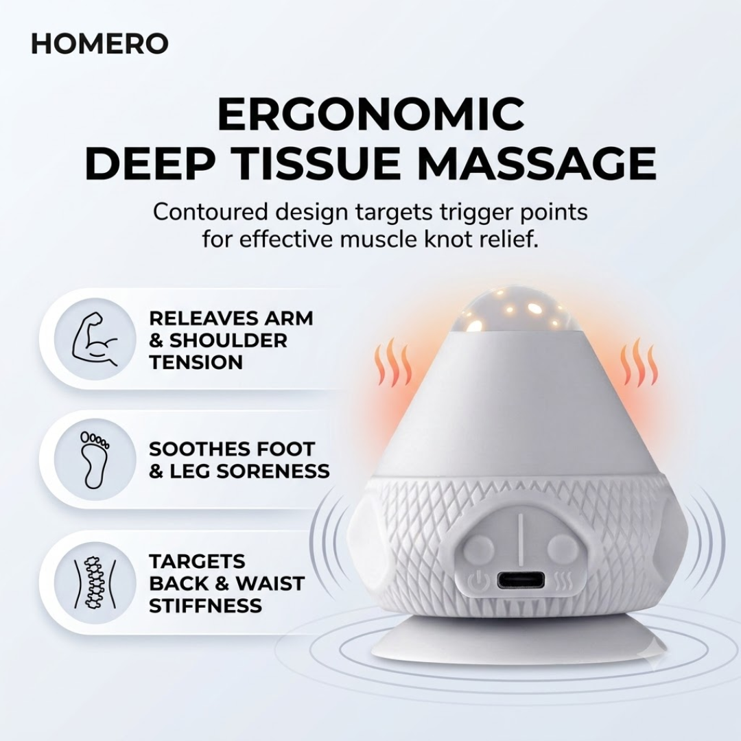 Electric Adsorption Fascia Massage Ball with Heat Vibration