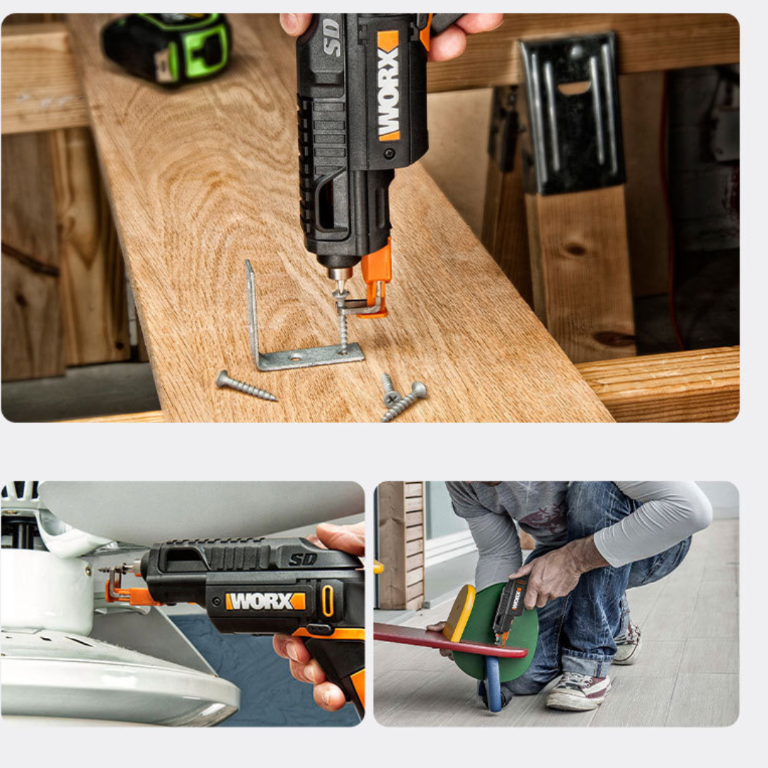 HOMERO Semi Automatic Cordless Electric Revolver Bit Storage 4V Lithium Power Screwdriver