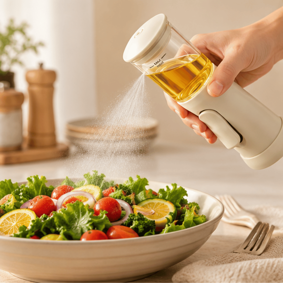 Premium Borosilicate Glass Oil Sprayer with 3D Circular Mist