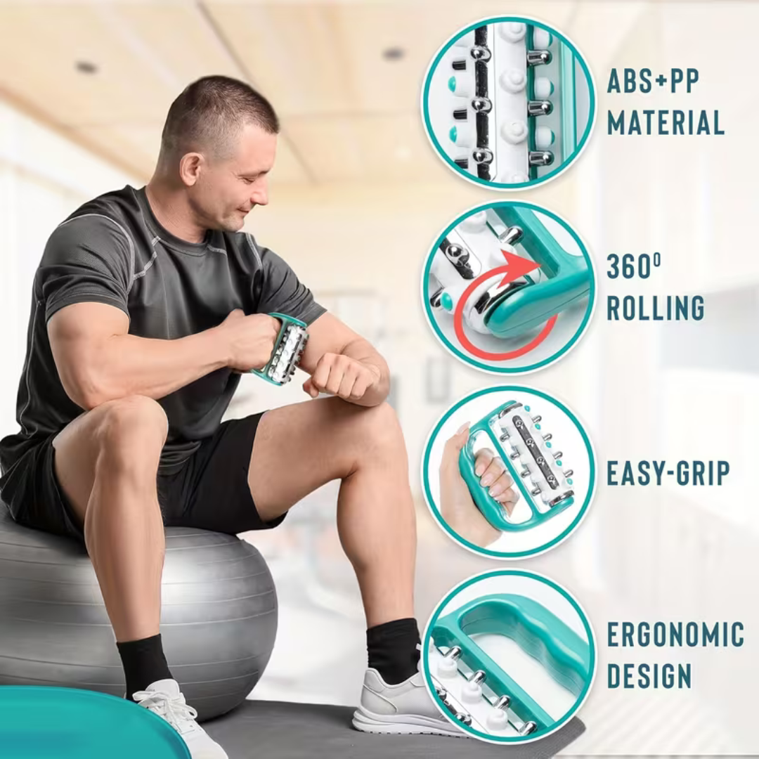 Ergonomic Handheld Massage Roller Full Body Rolling Massager