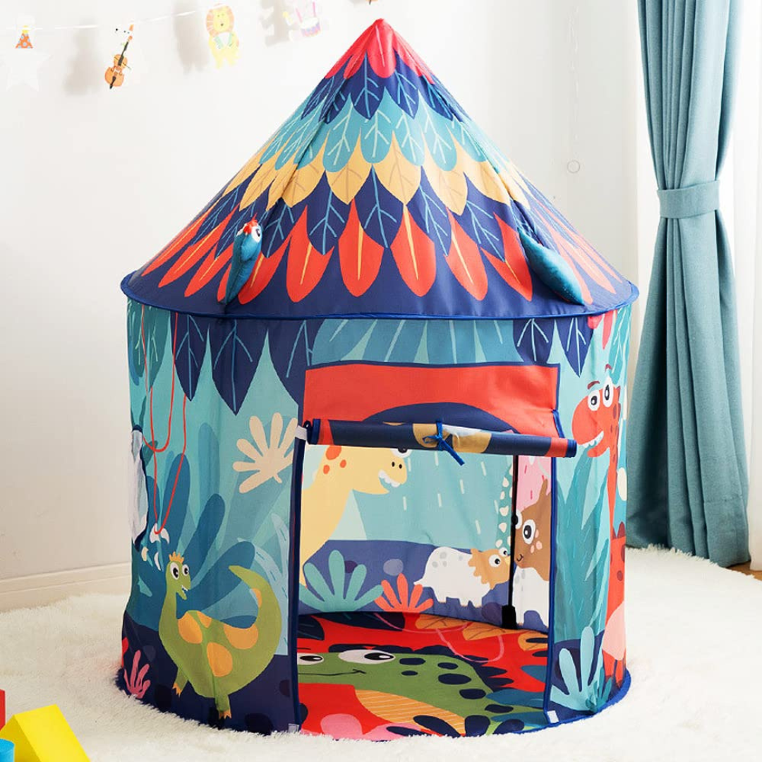 Dinosaur Kids Play Foldable Tent with Ring Game