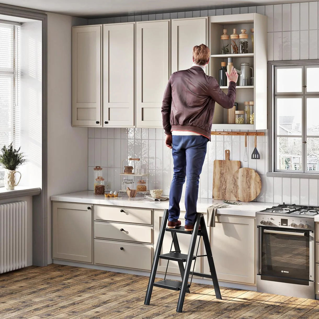 Multipurpose Heavy Duty Non Slip Wide Pedals Step Ladder