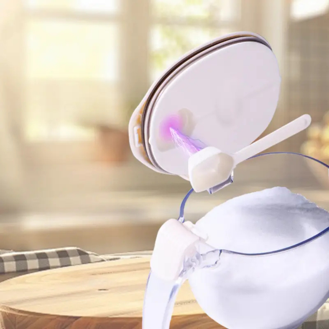 HOMERO Elegant Flip Lid Design Magnetic Spoon Spice Storage Box