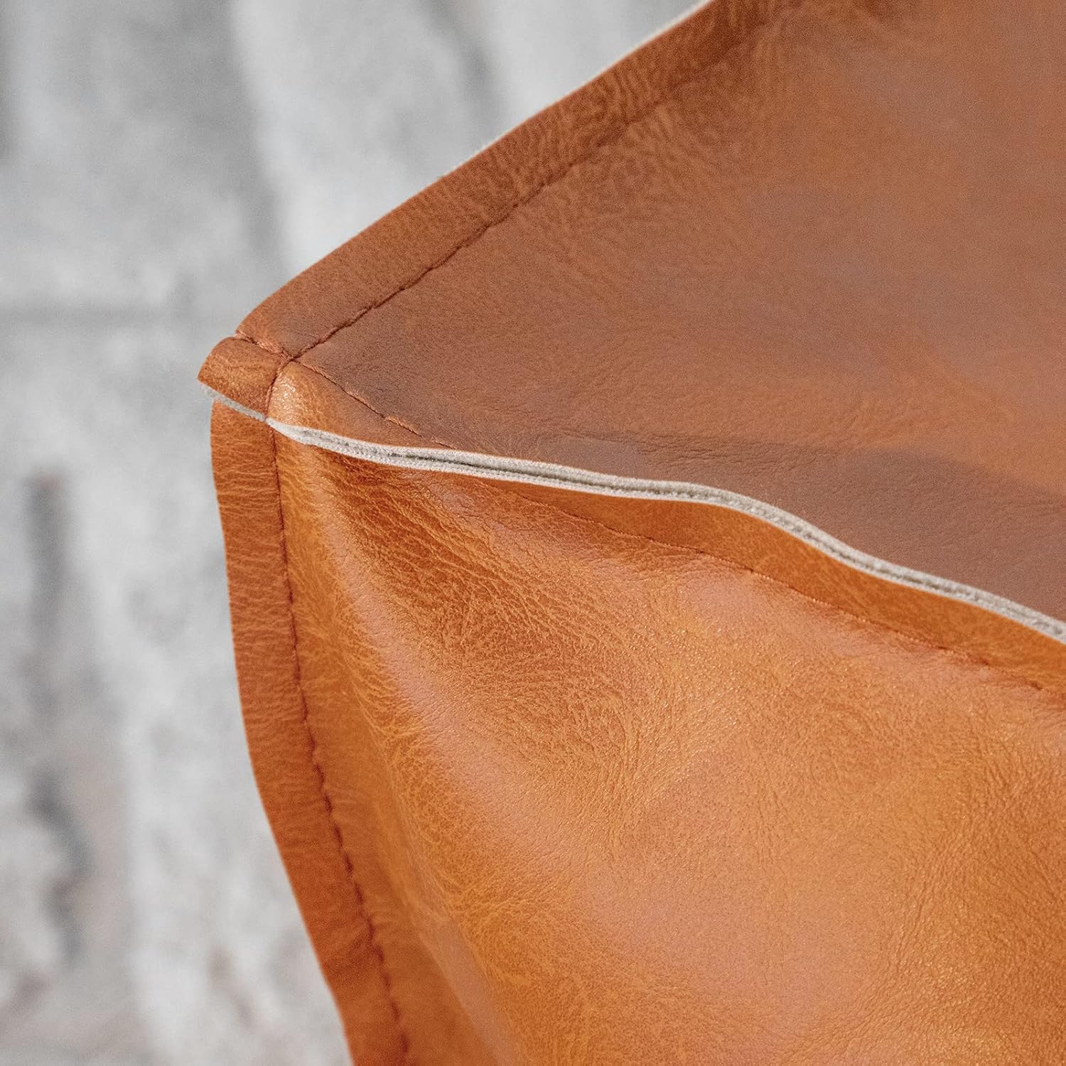 Unstuffed Ottoman PU Leather Pouf cum Footrest Cushion