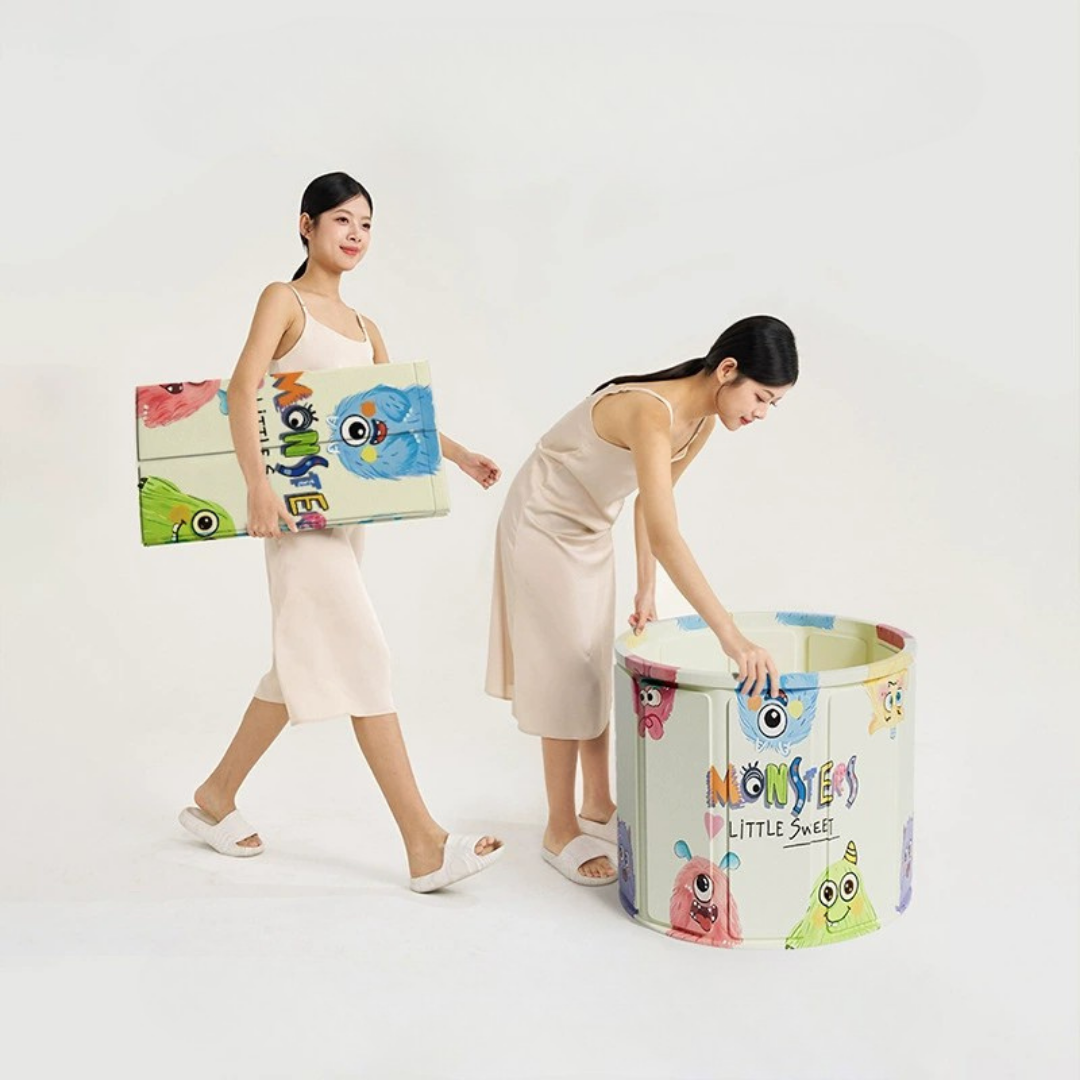 Homero Cartoon Folding Strong Multilayer Build Baby Bath Tub