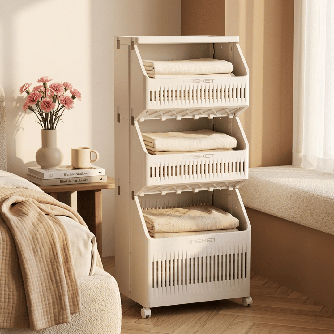Homero Multi-Purpose Rolling Storage Cart With Lockable Wheels