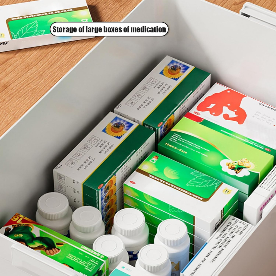 Homero 3-Tier Large Capacity Clear Organizer Medicine Storage Box