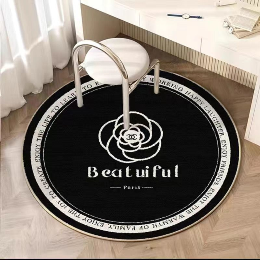 HOMERO Premium Plush Soundproof Floor Mat – 80x80 cm Round Design