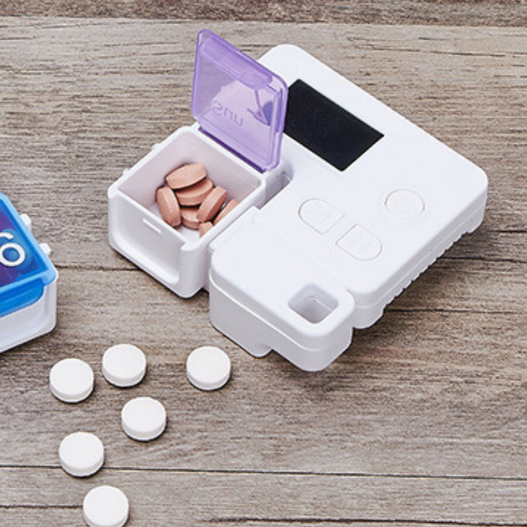 Homero Smart Weekly Pill Organizer with Reminder Alarm