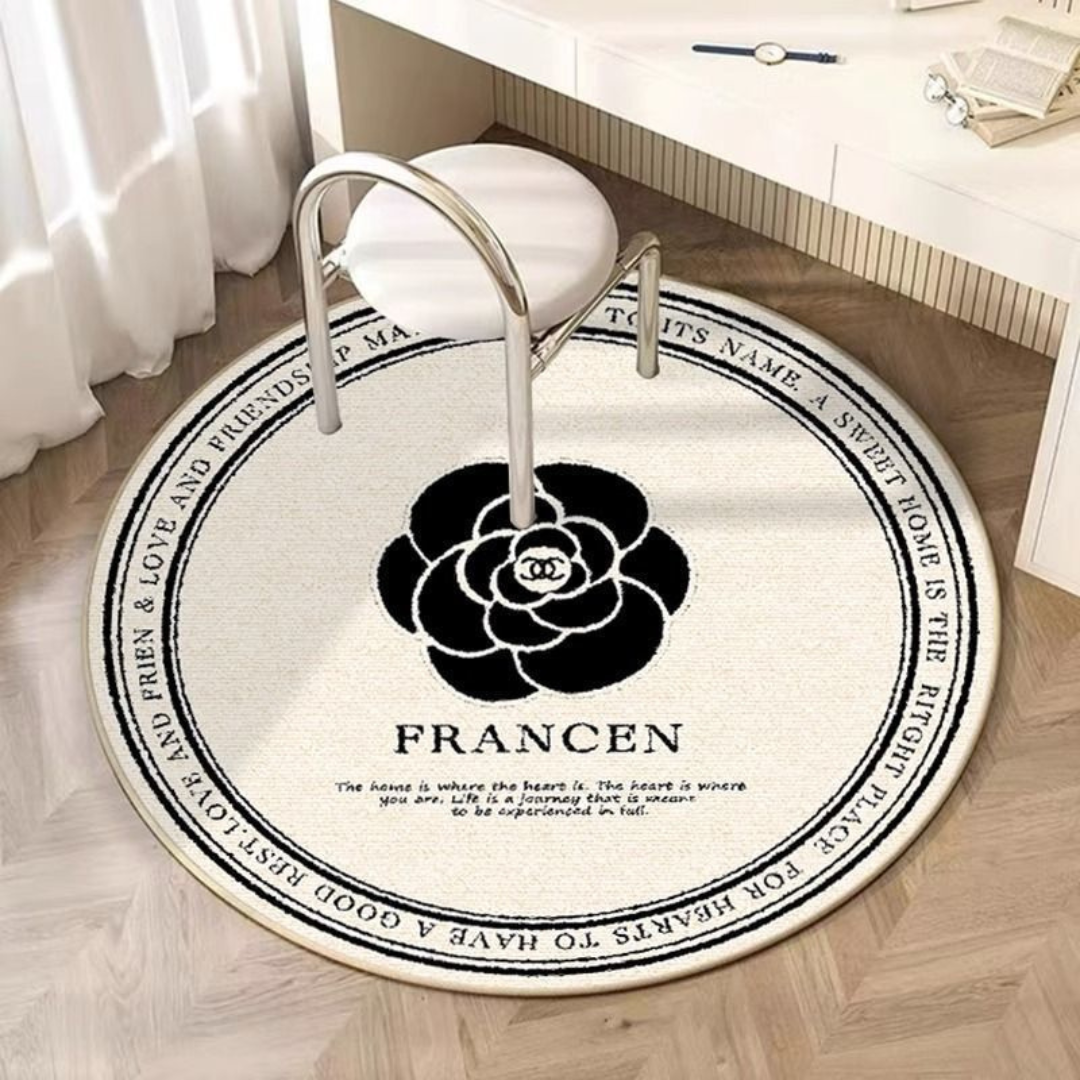 HOMERO Premium Plush Soundproof Floor Mat – 80x80 cm Round Design