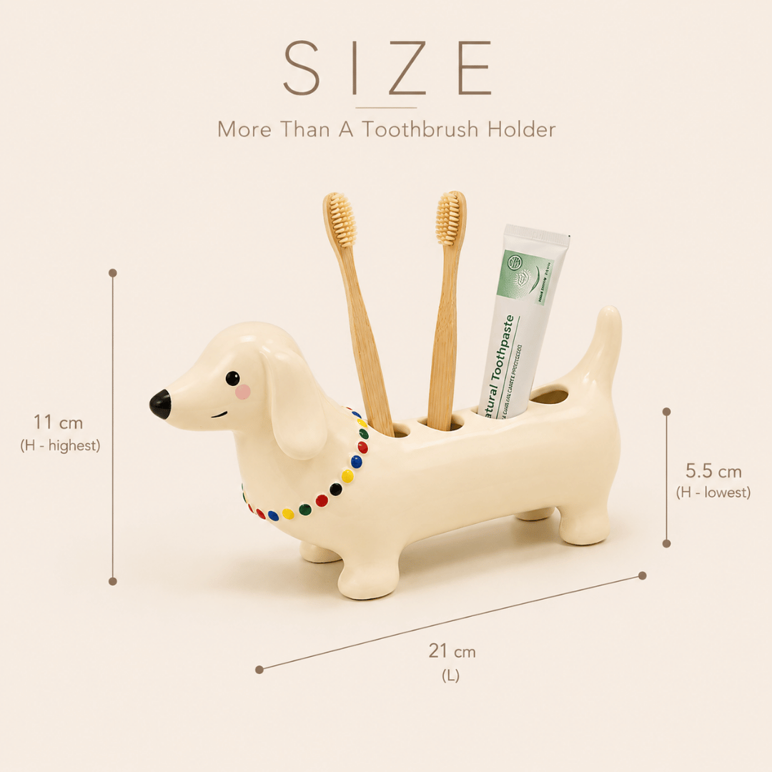 HOMERO Elegant Ceramic Cartoon Toothbrush Holder