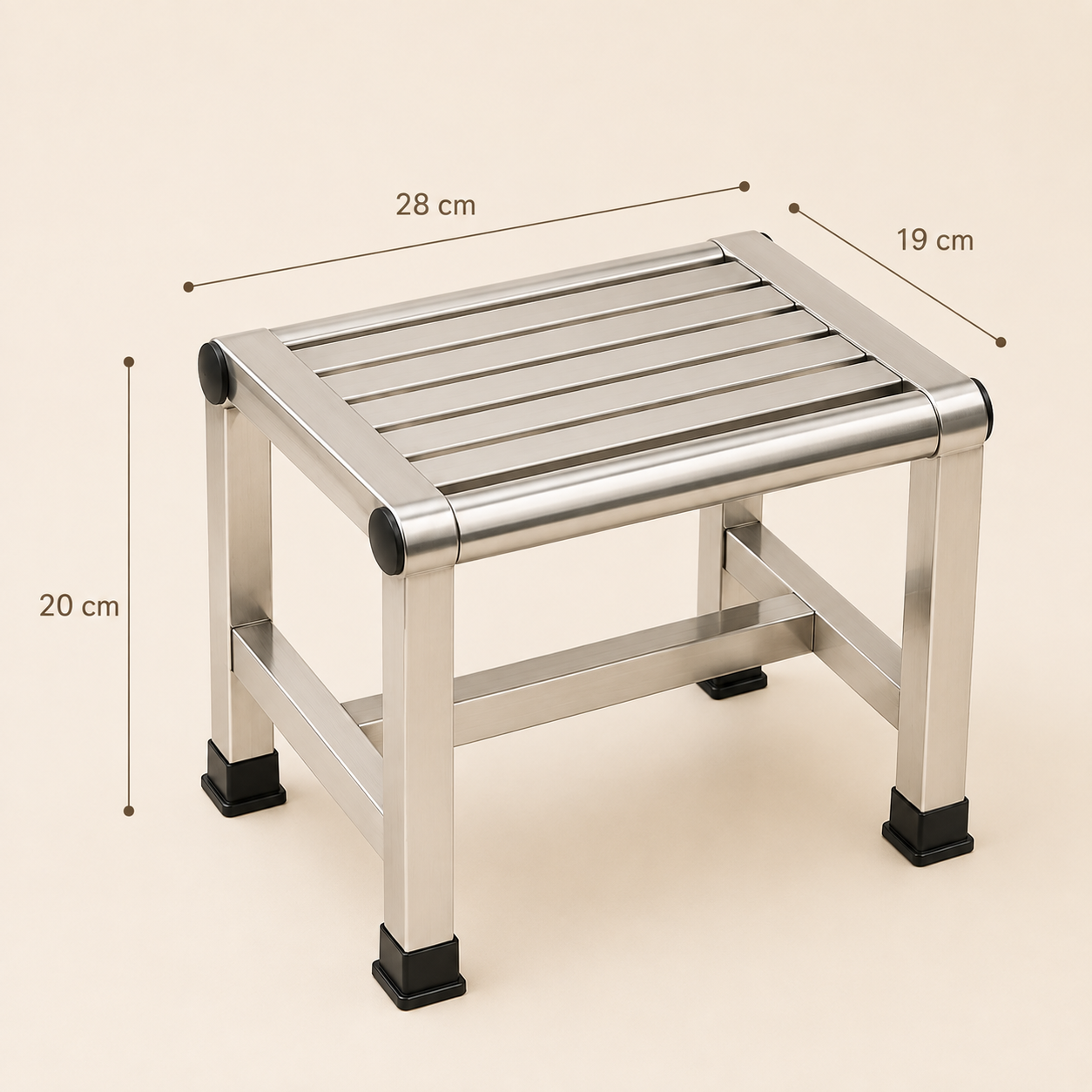 Homero Multipurpose Heavy-Duty Non Slip Stainless Steel Stool
