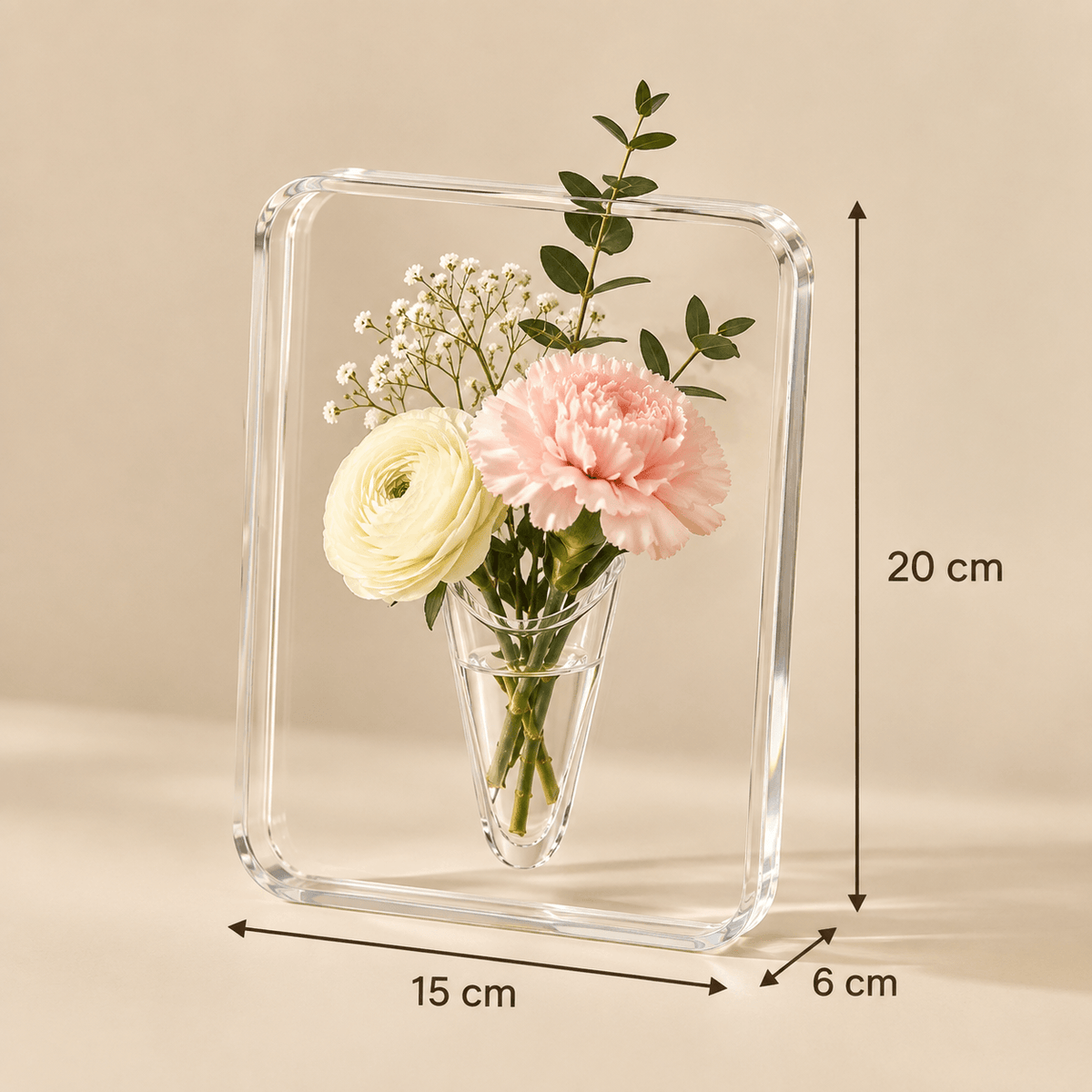 Decorative Modern Vase Floral Arranger for Home and Office Decor
