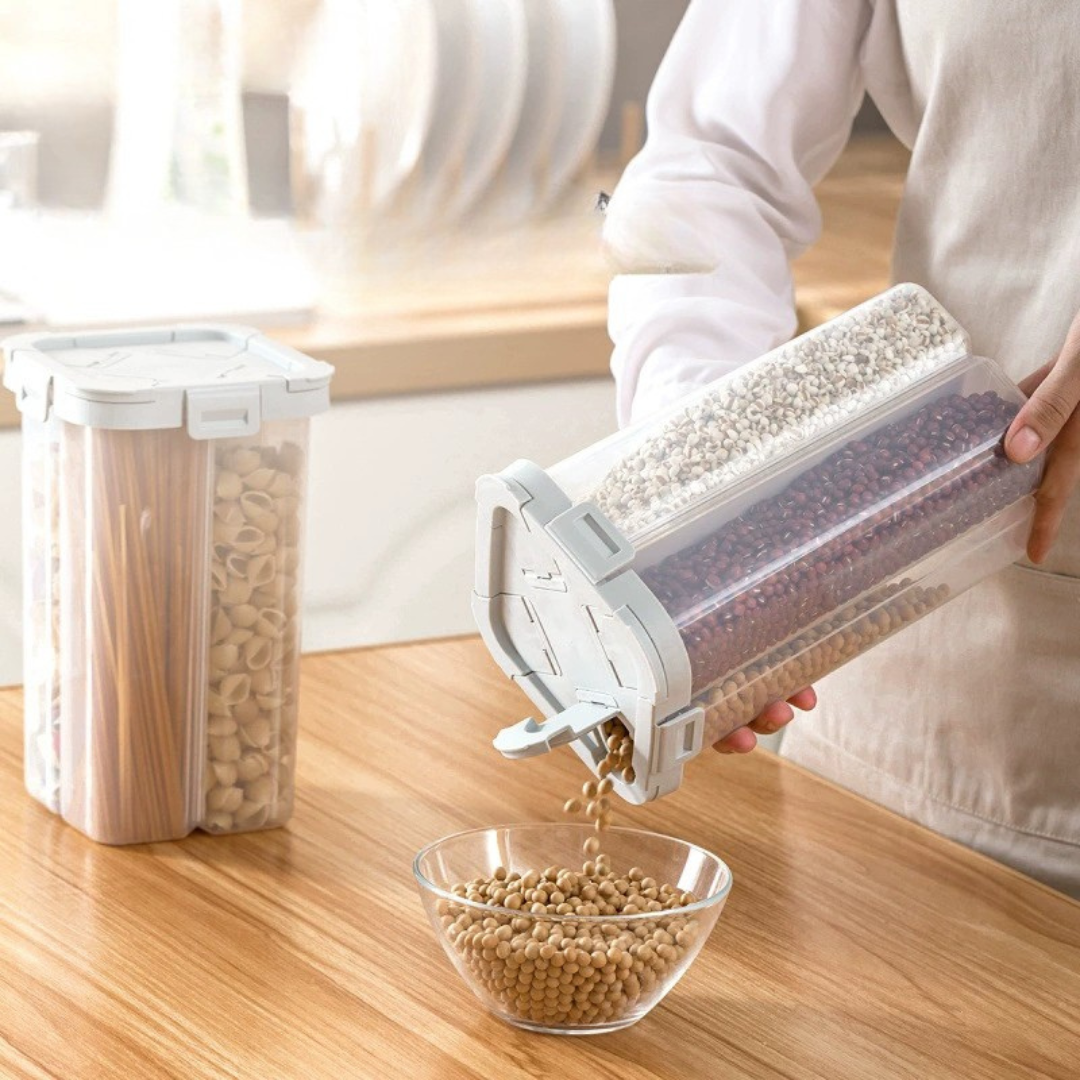 Multi Food Storage Four Compartment Airtight Container