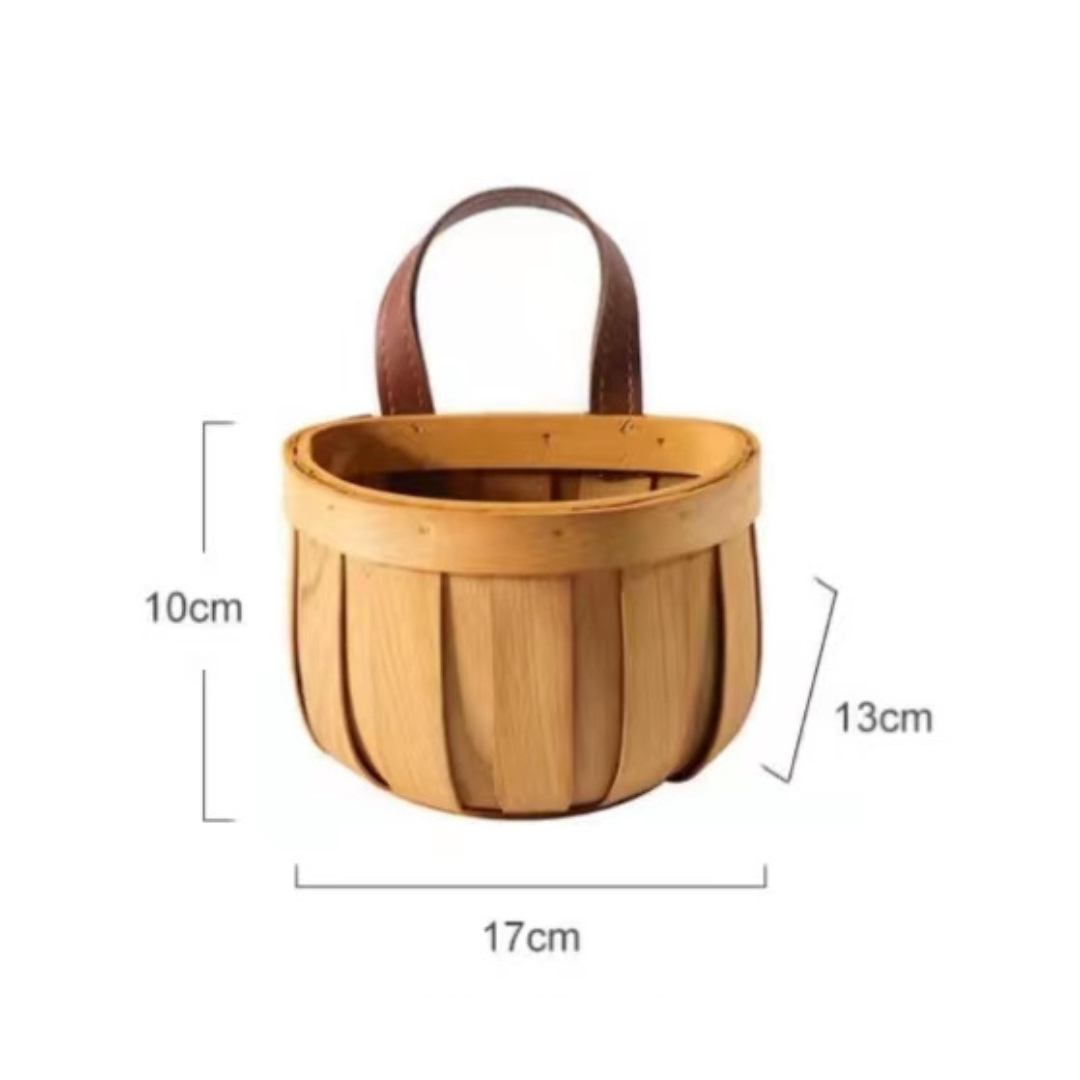 Homero Multi-Purpose Wooden Wall Hanging Storage Basket