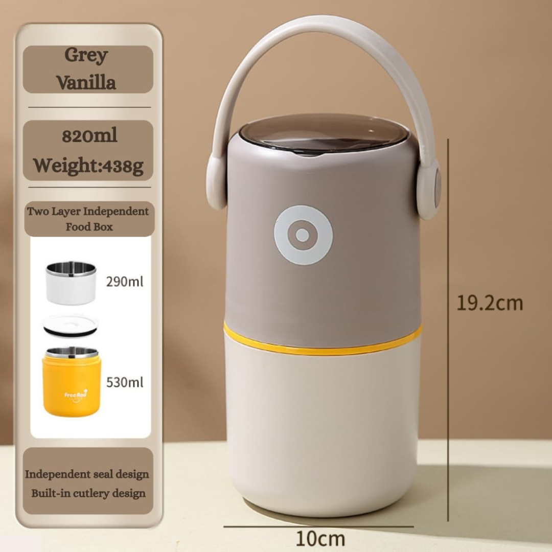 Double Wall Insulated Lunch Food Container with Handle