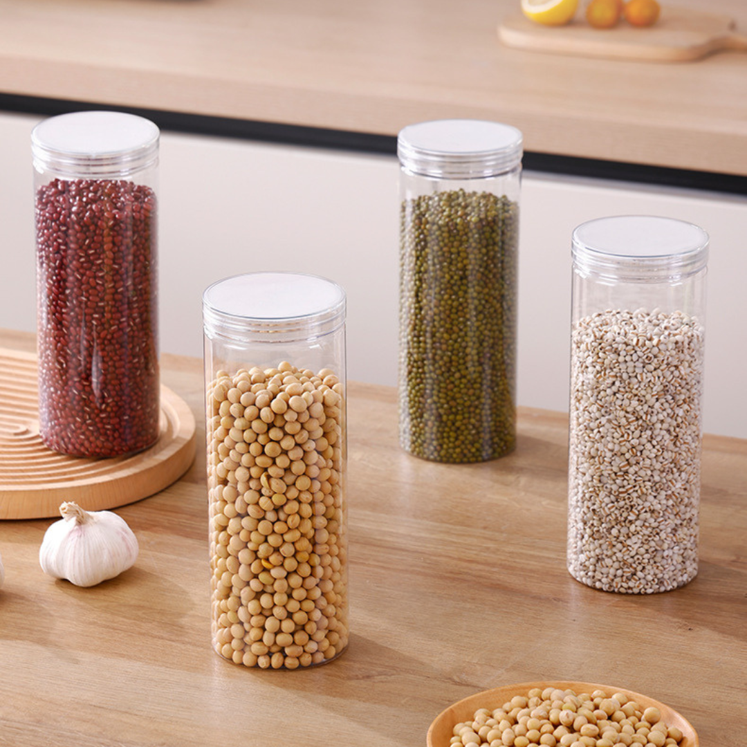 Multi Section Moisture Proof Transparent Storage Jar