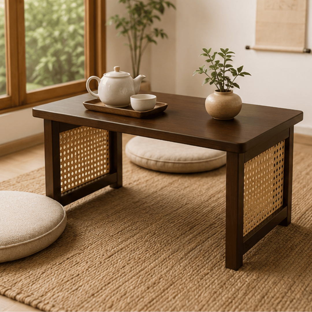 Multipurpose Compact Tatami Low Height Wooden Table