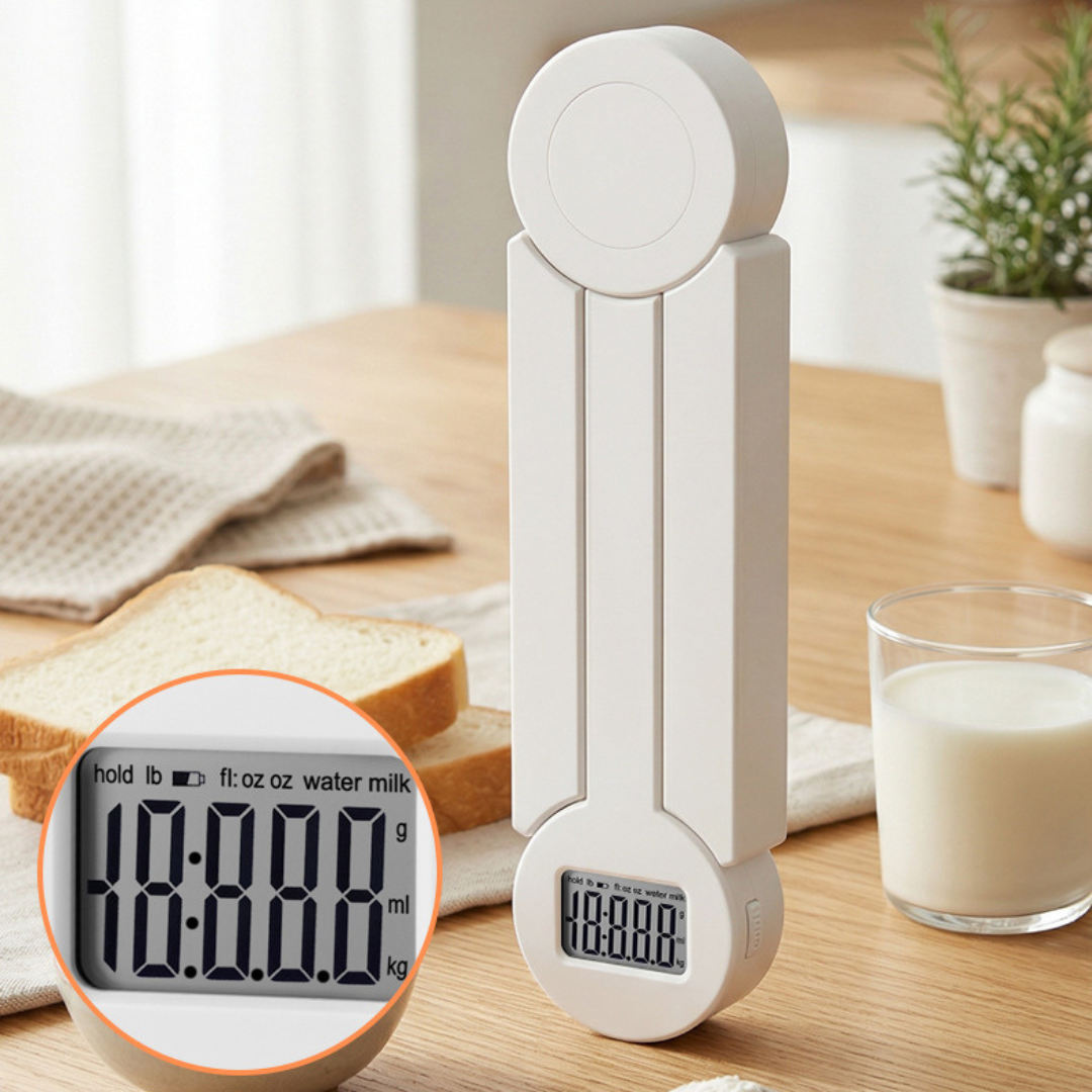 Foldable Digital Kitchen Food Weighing Scale with LCD Display