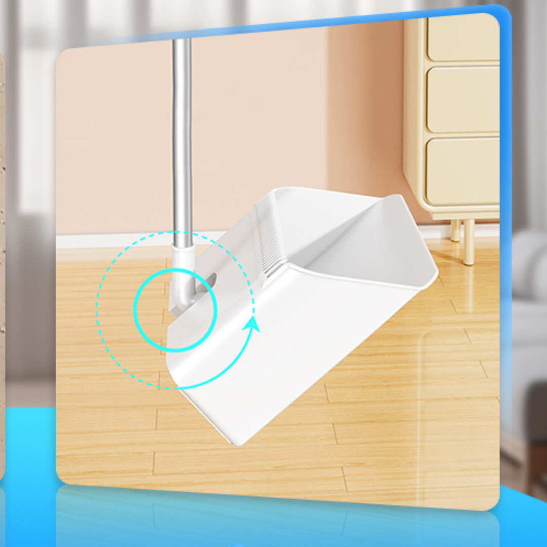 3 in 1 Magnetic 180 Degree Rotating Broom Head Dustpan with Spill Control